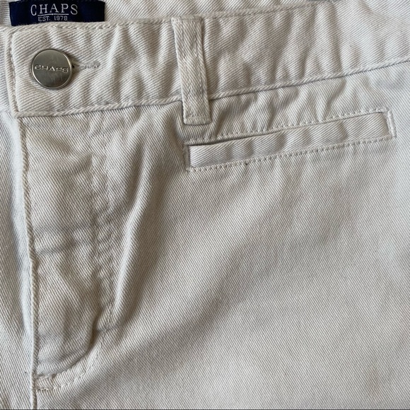 Chaps women’s white denim capri cropped jeans - size 12 - Picture 6 of 13